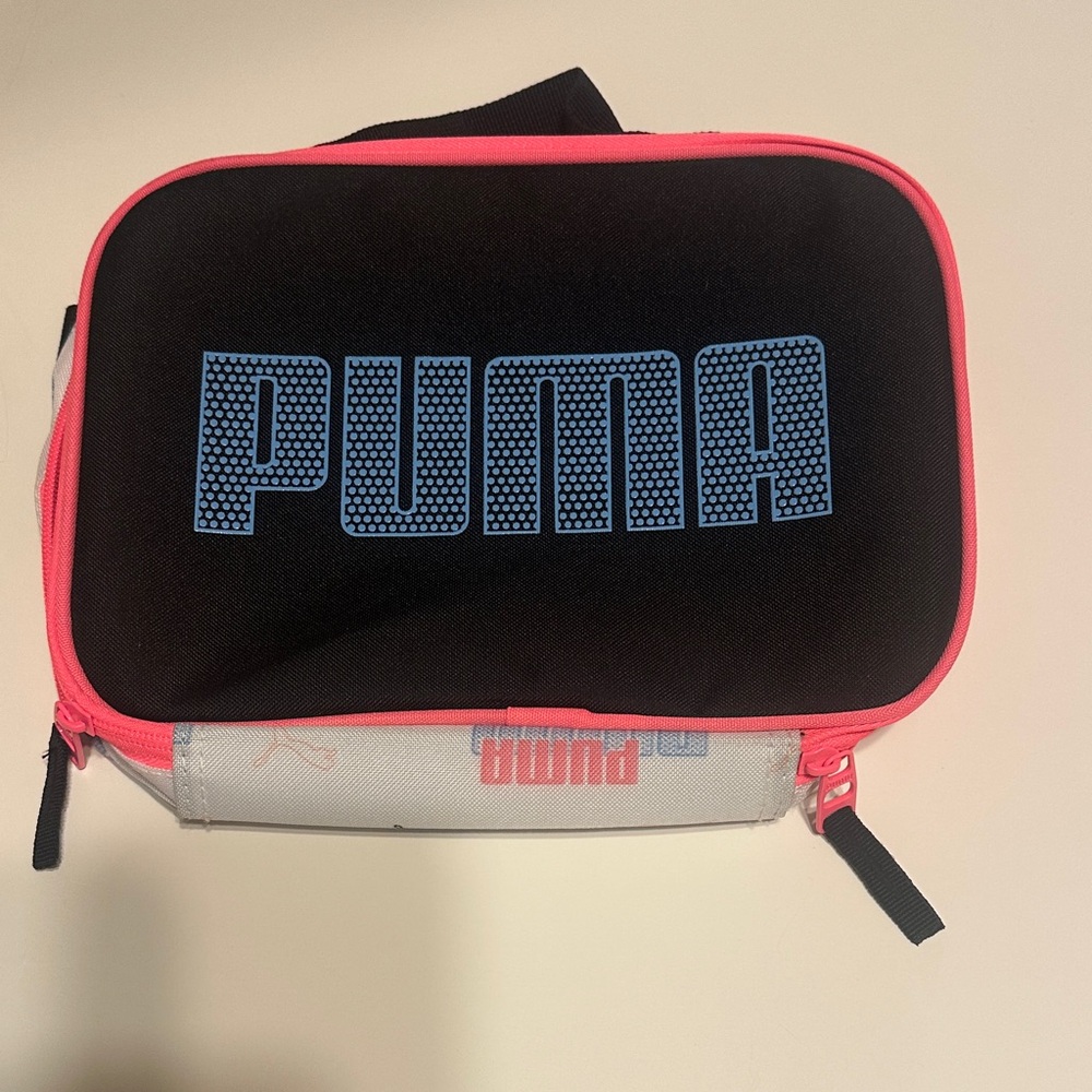 Puma Black and Neon Pink Insulated Bag, lunch bag, lunch box